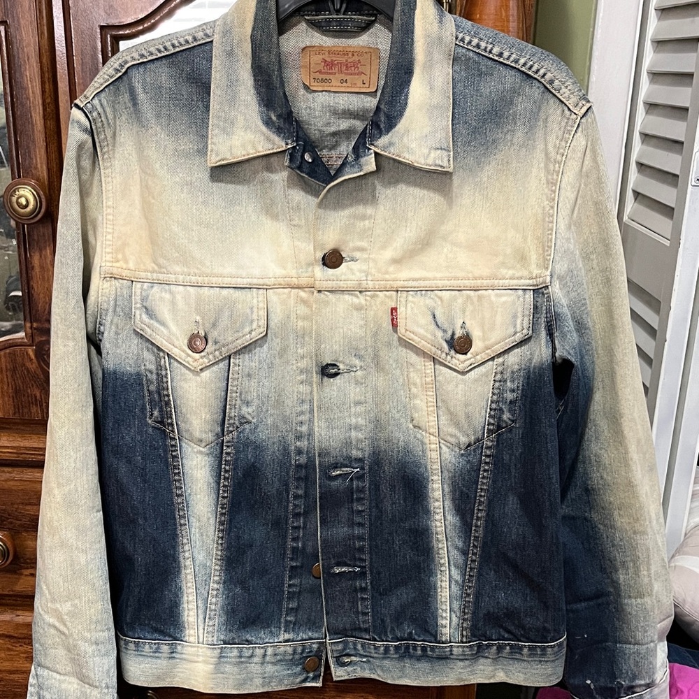 Levi's Men's Gradient Denim Jacket - Black and Cream